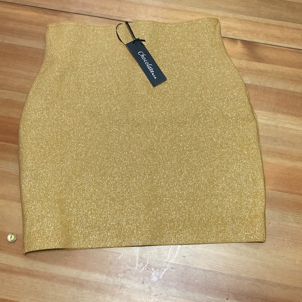 Shimmering gold Skirt - holiday skirt